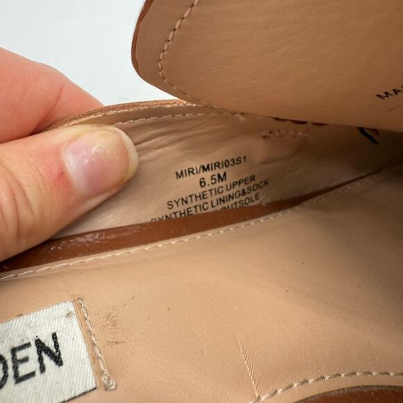 Madden Girl “Dollie” Chain Mules Brown Chunky Slip-On Loafers Women's Size 6.5 - Picture 5 of 6